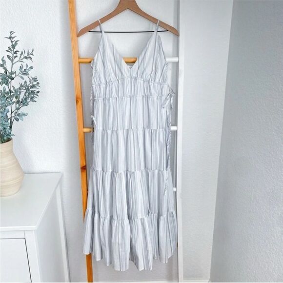 NWT Rails Size Medium Julia West Seaport Stripe Organic Cotton Midi Dress - Picture 7 of 12